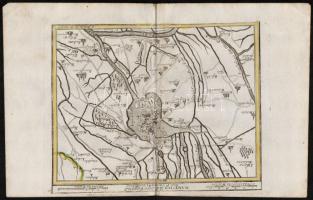 cca 1700 Mantova térképe. Színezett rézmetszet. Megjelent: Johann Hofmann Atlas Curieux oder neuer und Compendieuser Atlas. (Augsburg, 1700). Méret: 29x20 cm / cca 1700 Map of Mantova, Italy. Colored etching 31x20 cm