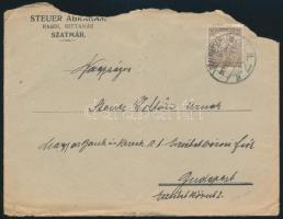1917 Szatmár, Steuer Ábrahám rabbi, saját kezű levele / Ábrahám Steuer rabbis letter