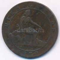 Spanyolország 1870OM 10c Cu T:3
Spain 1870OM 10 Centimos Cu C:F
Krause KM#663