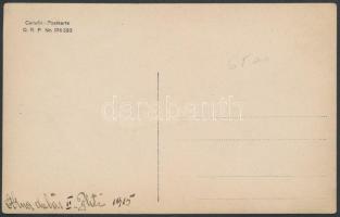 1915 Osztrák-magyar haditengerészet, matrózok aknát dobnak az SMS Blitz (?) fedélzetéről / K.u.K. Kr...