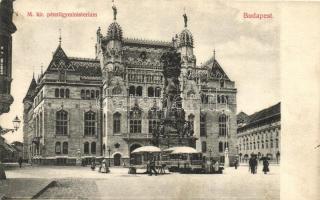 Budapest I. Szentháromság tér és szobor, volt Pénzügyminisztérium épülete. Divald Károly