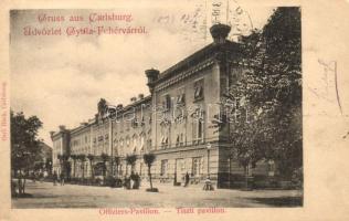 1899 Gyulafehérvár, Karlsburg, Alba Iulia; Tiszti pavilon, Carl Bach kiadása / Offiziers-Pavillon / officers pavilion (EK)