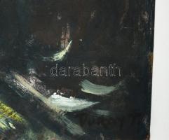 Duray jelzéssel: Levelet író lány. Olaj, farost, 78×90 cm