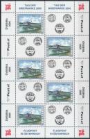 Stamp Day - Airplane mini sheet with coupon, Bélyegnap - repülő szelvényes kisív