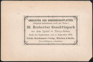 1870 Hadizsákmány III. Napóleon francia császár kapitulált seregétől, németül feliratozott, vizitkár...