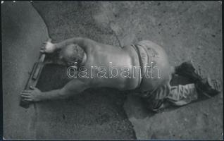 cca 1960 Tiszavölgyi József (1909-?) pecséttel jelzett vintage fotóművészeti alkotása, 9x14 cm