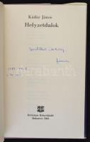 Kádár János: Helyzetdalok. Bukarest, 1981, Kriterion Könyvkiadó. Kiadói egészvászon kötésben, kissé ...