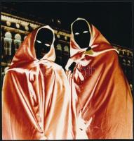 cca 1982 Velencei démonok, jelzés nélküli vintage fotóművészeti alkotás, 15,5x16 cm