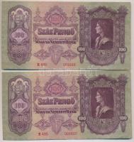 1930. 100P (7x) sorszámkövetők T:II,III