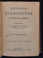 Schmidt József (szerk.): Latin-magyar, magyar-latin. Budapest, é.n., Athenaeum. Kissé kopottas kiadói félbőr kötésben.