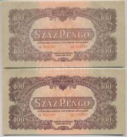 1944. 100P &quot;A Vörös Hadsereg Parancsnoksága&quot; (3x) T:I-