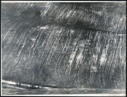 cca 1971 Zsigri Oszkár (1933-?): Az első hó, jelzés nélküli vintage fotóművészeti alkotás a szerző hagyatékából, 18x24 cm