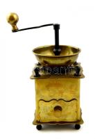 1904 réz kávédaráló, kis repedéssel a tetején, m:27 cm