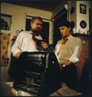 cca 1988 Cseh Tamás az Illegalitás című filmben, 8 db vintage fotó, 19x19 cm