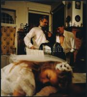 cca 1988 Cseh Tamás az Illegalitás című filmben, 8 db vintage fotó, 19x19 cm