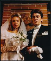 cca 1988 Cseh Tamás az Illegalitás című filmben, 8 db vintage fotó, 19x19 cm