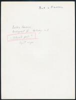 cca 1964 Botta Ferenc (1919-1968): Szlovák népviselet, 2 db vintage fotó, az egyik feliratozott, 24x...