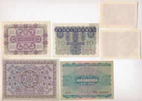 Ausztria 1922. 1K + 2K + 10K + 20K + 100K + 1000K T:I-,II
Austria 1922. 1 Kronen + 2 Kronen + 10 Kr...
