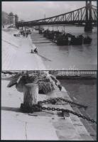 cca 1930 Budapest, élet a Dunán és a két partján, korabeli vintage negatívokról készült 11 db mai nagyítás, 13x18 cm