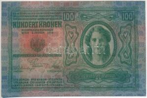 1912. 100K piros "MAGYARORSZÁG" felülbélyegzéssel T:I-,II