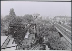 cca 1969 Budapesti vidámpark, hullámvasút, 4 db korabeli vintage negatívról készült mai nagyítás, 18x25 cm