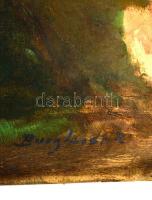 Burghardt Rezső (1884-1963): Faluhatár. Olaj, vászon, jelzett, 74×99 cm