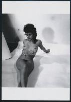 cca 1977 Látnivalók, 4 db szolidan erotikus fénykép, vintage negatívról készült mai nagyítások, 25x1...