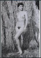 cca 1979 Álom vagy valóság? - 3 db szolidan erotikus fénykép, vintage negatívról készült mai nagyítá...