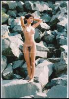 cca 1972 Hegylakó, 3 db szolidan erotikus fénykép, vintage negatívról készült mai nagyítások, 25x18 cm / 3 erotic photos, 25x18 cm