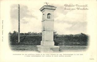 Versec, Vrsac; A magyar szabadságharc első csatájában elesett szerbek síremléke, Wettl Vilmos kiadása / military monument, tomb (EK)