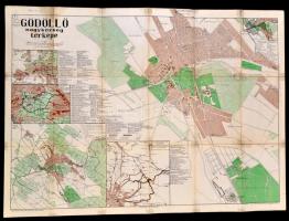 cca 1933 Ortutay Pál-Pápay D.: Gödöllő nagyközség térképe. Hajtásoknál ragasztva. 49x67 cm