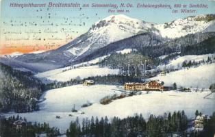 Breitenstein am Semmering, Höhenluftkurort, Erholungsheim im Winter / spa in winter (EK)
