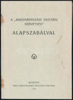 1916 A Magyarországi Bajtársi Szövetség alapszabályai, szétjött tűzéssel, egyébként jó állapotban. p.:11, 17x12cm