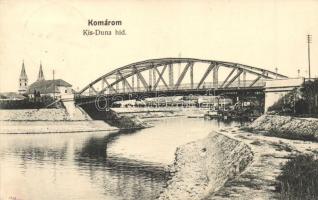 Komárom, Komárno; Kis-Duna híd, Spitzer Sándor kiadása / bridge (EK)