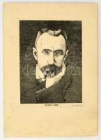 Olvashatatlan jelzéssel: Pierre Curie. Rézkarc, karton, 39×30 cm