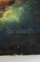 Zeller jelzéssel: Napnyugta. Olaj, karton, sérült, 56×76 cm