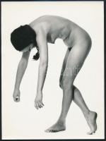 cca 1979 Aktfotók, 2 db feliratozott, vintage fotóművészeti alkotás, 23x9 cm és 24x18 cm