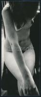 cca 1979 Aktfotók, 2 db feliratozott, vintage fotóművészeti alkotás, 23x9 cm és 24x18 cm