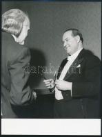 cca 1965 Kodály Zoltánról készült 4 db vintage fotó, kettő feliratozva, 9x12 cm és 24x18 cm