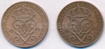 Svédország 1925-1930. 5ö Br (2xklf) T:2 ph.
Sweden 1925-1930. 5 Öre Br (2xdiff) C:XF edge error
Kr...