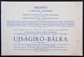 1987-1941 14 db különféle báli meghívó, köztük újságíróbál, jogászbál, katolikus bál.