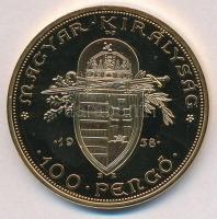 Berán Lajos (1883-1943) "Szent István halálának 900. évfordulójára / 1938. 100 Pengő" jelz...