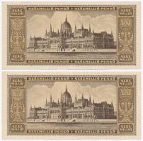 1946. 100.000.000P (2x) sorszámkövetők T:I