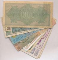 12db-os vegyes bankjegy tétel, benne Lengyelország, Románia, Brazília, Jugoszlávia, Német Birodalom ...