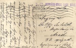 Budapest VI. Munkácsy utca 26., Magyar Királyi Munkácsy utcai hadikórház, sérült K.u.K. katonák és á...