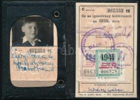 1936 A Magyar Királyi Államvasutak félárú jegy váltására jogosító fényképes igazolványa