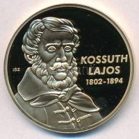 ifj. Szlávics László (1959-) 2011. "Nagy Magyarok / Kossuth Lajos 1802-1894" aranyozott Cu emlékérem (40mm) T:PP