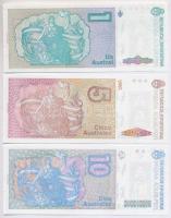 Argentína 1985-1989. 1A + 5A + 10A T:I
Argentina 1985-1989. 1 Austral + 5 Australes + 10 Australes ...