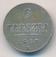 Ausztria 1849A 6kr Ag T:2
Austria 1849A 6 Kreuzer Ag C:XF