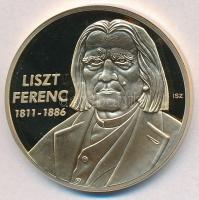 ifj. Szlávics László (1959-) 2011. "Nagy Magyarok / Liszt Ferenc 1811-1886" aranyozott Cu emlékérem (40mm) T:PP